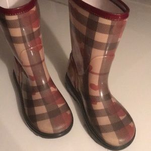 Girls Burberry rain boots